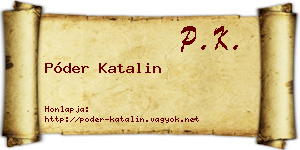 Póder Katalin névjegykártya