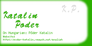 katalin poder business card
